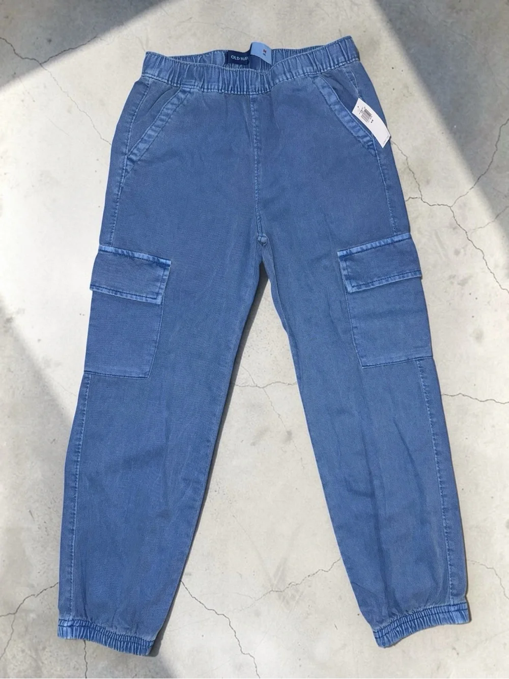 Old Navy Girls Cargo Joggers - Lilac and Blue